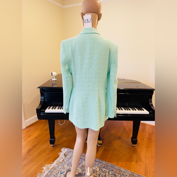 NWT Zara luxury classic RARE tweed textured tailored doubled breasted jacket - Picture 13 of 14